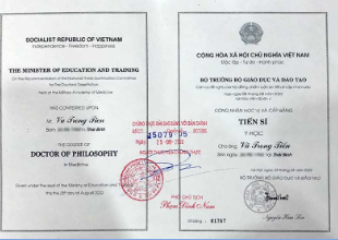 Bằng Tiến sĩ Y học - TS.BS Vũ Trọng Tiến